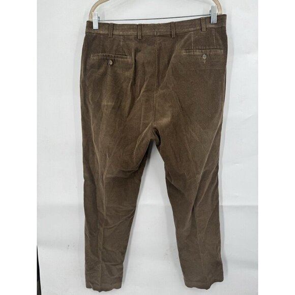 Lauren Ralph Lauren Black Label Pant Women 36 Waist Brown Corduroy Wide Leg - Picture 2 of 6